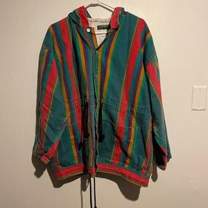 Vintage CORNICHE Multicolored hooded jacket